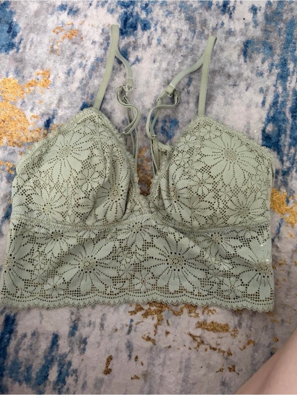 Lace Bralette in Sage Green